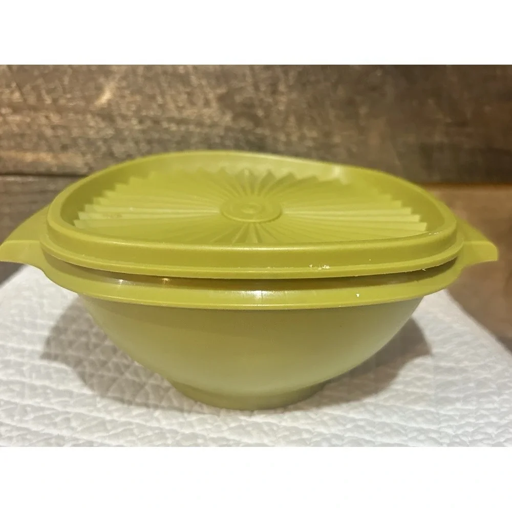 VTG Tupperware Servalier‎ Bowl SET Harvest Yellow Burnt Orange Green